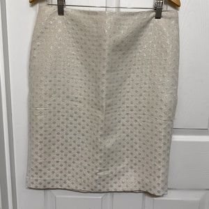Ann Taylor Factory White Pencil Skirt Size 10